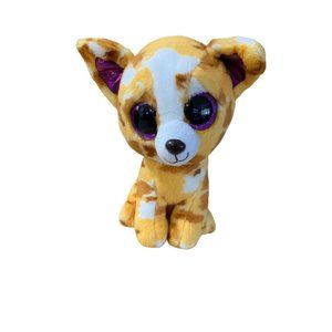 Ty Beanie Boos Medium 9 in Pablo Chihuahua Dog Yellow White brown Plush Stuffed
